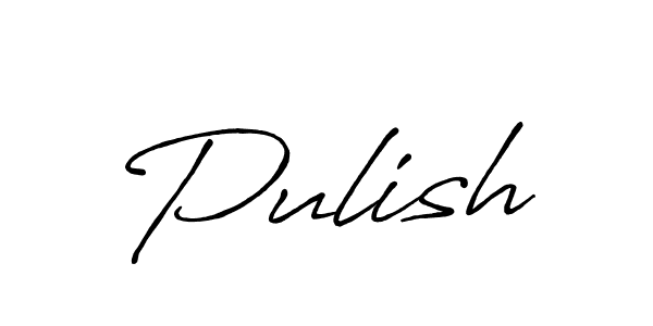 Create a beautiful signature design for name Pulish. With this signature (Antro_Vectra_Bolder) fonts, you can make a handwritten signature for free. Pulish signature style 7 images and pictures png