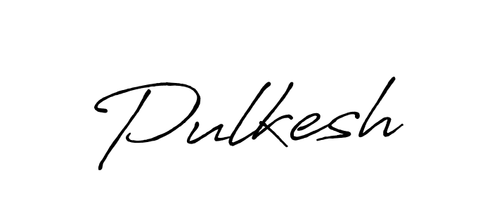 Make a beautiful signature design for name Pulkesh. With this signature (Antro_Vectra_Bolder) style, you can create a handwritten signature for free. Pulkesh signature style 7 images and pictures png