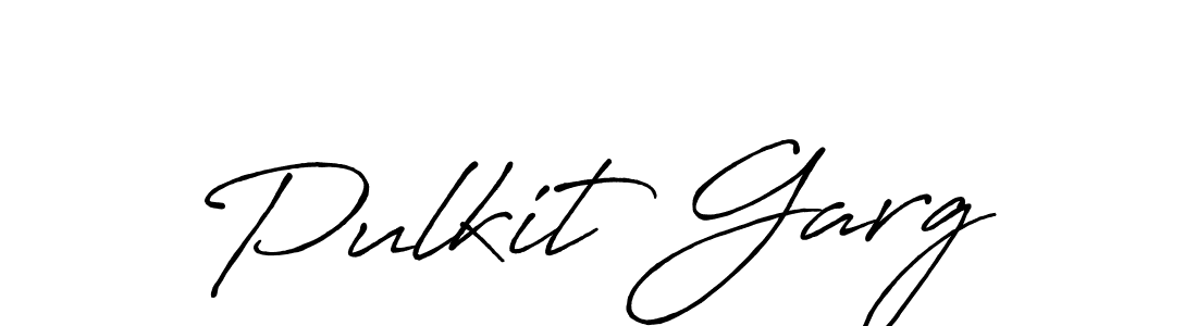 How to make Pulkit Garg name signature. Use Antro_Vectra_Bolder style for creating short signs online. This is the latest handwritten sign. Pulkit Garg signature style 7 images and pictures png