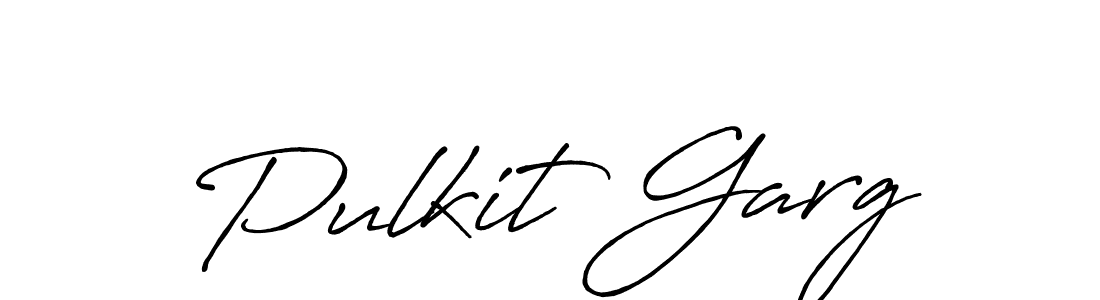 How to make Pulkit Garg name signature. Use Antro_Vectra_Bolder style for creating short signs online. This is the latest handwritten sign. Pulkit Garg signature style 7 images and pictures png