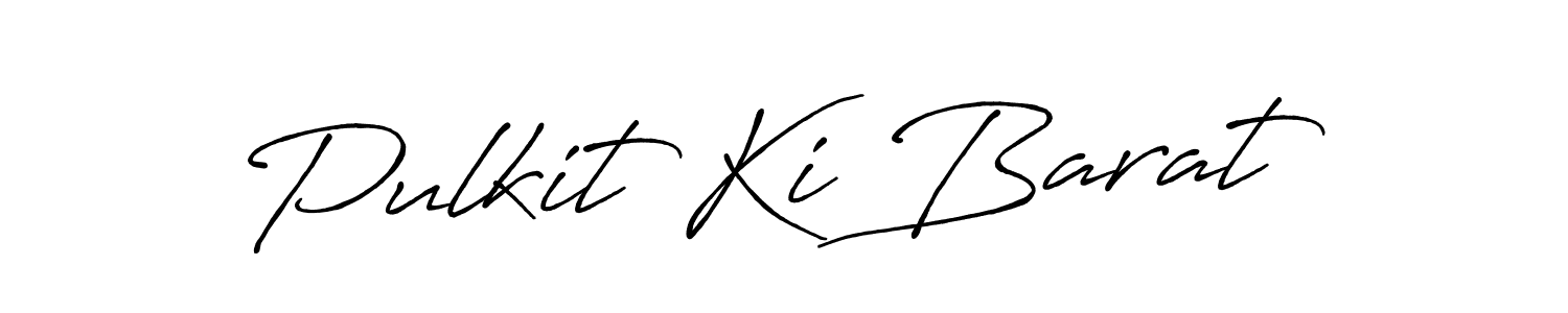 The best way (Antro_Vectra_Bolder) to make a short signature is to pick only two or three words in your name. The name Pulkit Ki Barat include a total of six letters. For converting this name. Pulkit Ki Barat signature style 7 images and pictures png