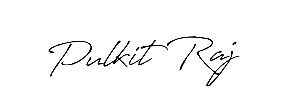 Create a beautiful signature design for name Pulkit Raj. With this signature (Antro_Vectra_Bolder) fonts, you can make a handwritten signature for free. Pulkit Raj signature style 7 images and pictures png