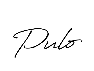 How to make Pulo name signature. Use Antro_Vectra_Bolder style for creating short signs online. This is the latest handwritten sign. Pulo signature style 7 images and pictures png