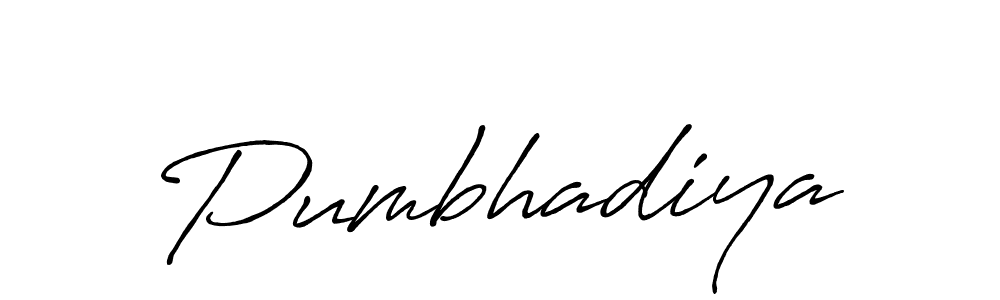 Design your own signature with our free online signature maker. With this signature software, you can create a handwritten (Antro_Vectra_Bolder) signature for name Pumbhadiya. Pumbhadiya signature style 7 images and pictures png