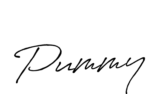 Pummy stylish signature style. Best Handwritten Sign (Antro_Vectra_Bolder) for my name. Handwritten Signature Collection Ideas for my name Pummy. Pummy signature style 7 images and pictures png