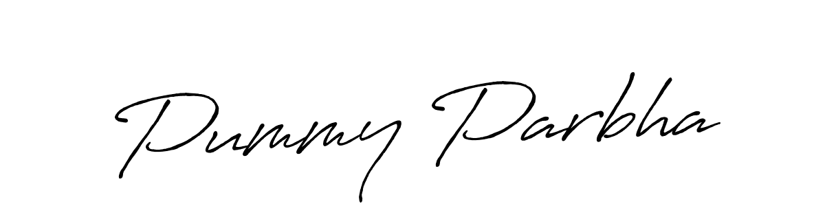 How to make Pummy Parbha signature? Antro_Vectra_Bolder is a professional autograph style. Create handwritten signature for Pummy Parbha name. Pummy Parbha signature style 7 images and pictures png