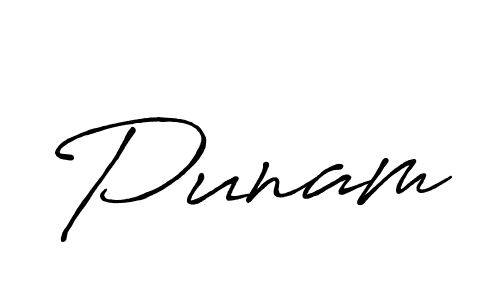 Make a beautiful signature design for name Punam. With this signature (Antro_Vectra_Bolder) style, you can create a handwritten signature for free. Punam signature style 7 images and pictures png