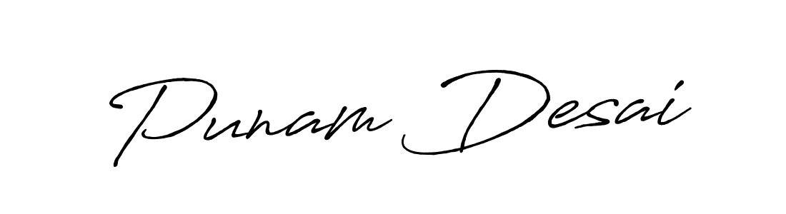 How to make Punam Desai signature? Antro_Vectra_Bolder is a professional autograph style. Create handwritten signature for Punam Desai name. Punam Desai signature style 7 images and pictures png