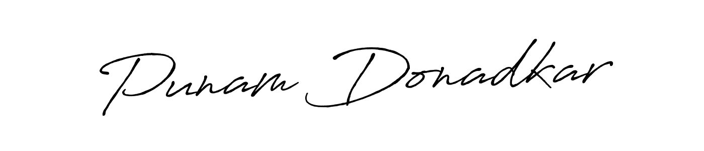 Make a beautiful signature design for name Punam Donadkar. With this signature (Antro_Vectra_Bolder) style, you can create a handwritten signature for free. Punam Donadkar signature style 7 images and pictures png
