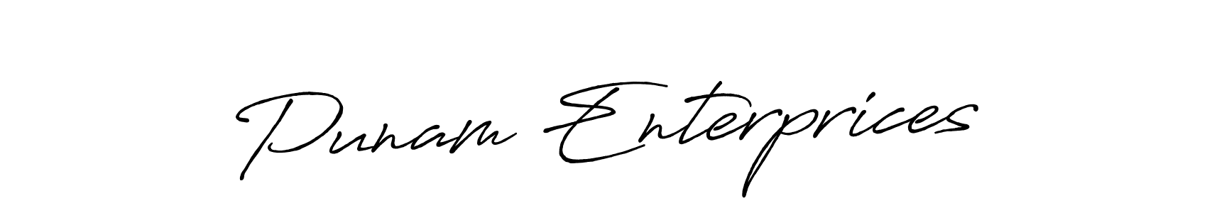 Also You can easily find your signature by using the search form. We will create Punam Enterprices name handwritten signature images for you free of cost using Antro_Vectra_Bolder sign style. Punam Enterprices signature style 7 images and pictures png