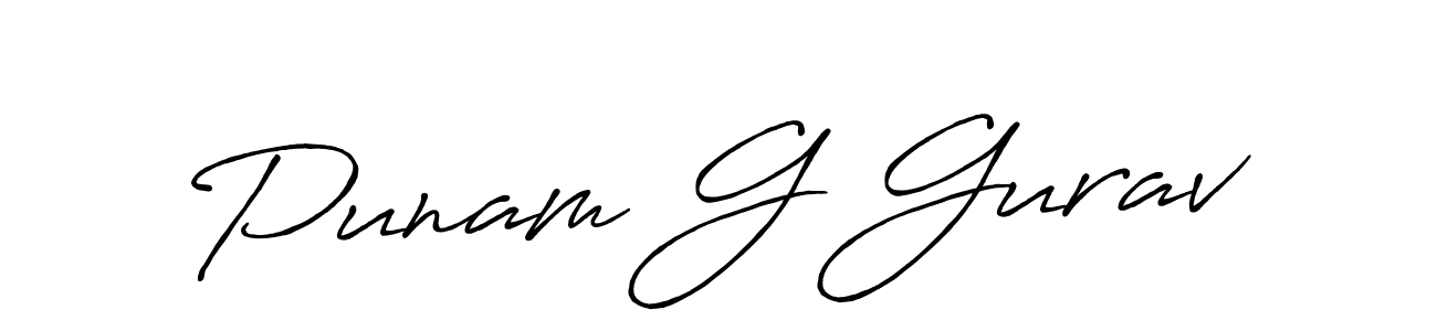Use a signature maker to create a handwritten signature online. With this signature software, you can design (Antro_Vectra_Bolder) your own signature for name Punam G Gurav. Punam G Gurav signature style 7 images and pictures png