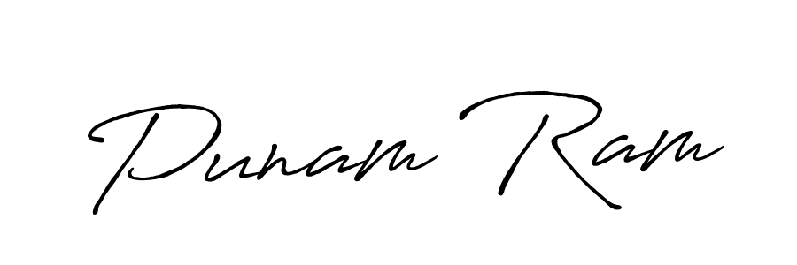 Make a beautiful signature design for name Punam Ram. With this signature (Antro_Vectra_Bolder) style, you can create a handwritten signature for free. Punam Ram signature style 7 images and pictures png