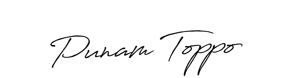 It looks lik you need a new signature style for name Punam Toppo. Design unique handwritten (Antro_Vectra_Bolder) signature with our free signature maker in just a few clicks. Punam Toppo signature style 7 images and pictures png