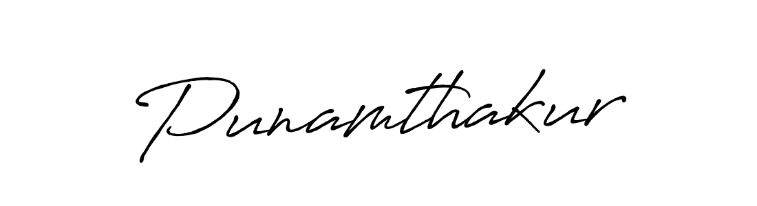 Also we have Punamthakur name is the best signature style. Create professional handwritten signature collection using Antro_Vectra_Bolder autograph style. Punamthakur signature style 7 images and pictures png