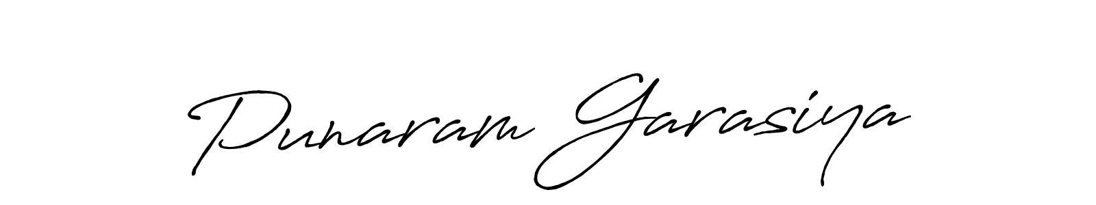 Create a beautiful signature design for name Punaram Garasiya. With this signature (Antro_Vectra_Bolder) fonts, you can make a handwritten signature for free. Punaram Garasiya signature style 7 images and pictures png