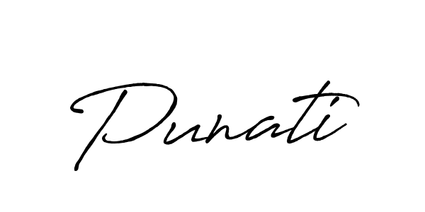 Use a signature maker to create a handwritten signature online. With this signature software, you can design (Antro_Vectra_Bolder) your own signature for name Punati. Punati signature style 7 images and pictures png