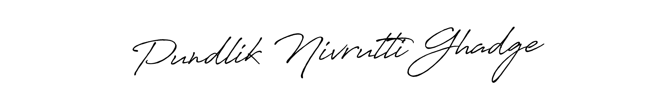 How to make Pundlik Nivrutti Ghadge name signature. Use Antro_Vectra_Bolder style for creating short signs online. This is the latest handwritten sign. Pundlik Nivrutti Ghadge signature style 7 images and pictures png
