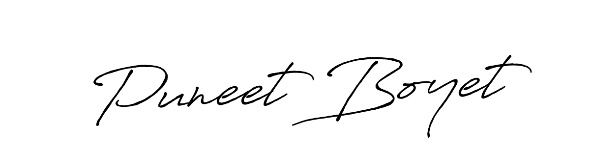 Once you've used our free online signature maker to create your best signature Antro_Vectra_Bolder style, it's time to enjoy all of the benefits that Puneet Boyet name signing documents. Puneet Boyet signature style 7 images and pictures png