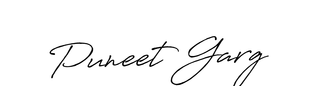 Use a signature maker to create a handwritten signature online. With this signature software, you can design (Antro_Vectra_Bolder) your own signature for name Puneet Garg. Puneet Garg signature style 7 images and pictures png