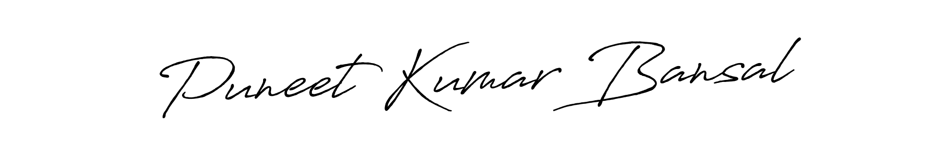 Antro_Vectra_Bolder is a professional signature style that is perfect for those who want to add a touch of class to their signature. It is also a great choice for those who want to make their signature more unique. Get Puneet Kumar Bansal name to fancy signature for free. Puneet Kumar Bansal signature style 7 images and pictures png