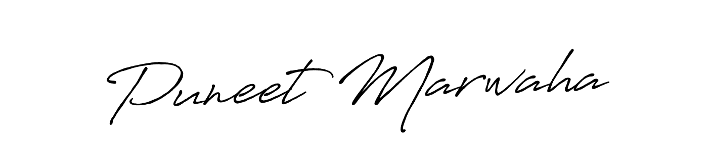 Use a signature maker to create a handwritten signature online. With this signature software, you can design (Antro_Vectra_Bolder) your own signature for name Puneet Marwaha. Puneet Marwaha signature style 7 images and pictures png