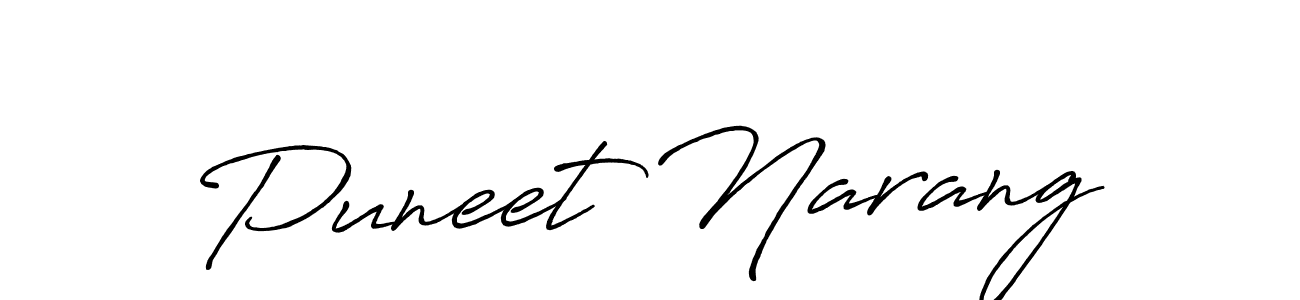 It looks lik you need a new signature style for name Puneet Narang. Design unique handwritten (Antro_Vectra_Bolder) signature with our free signature maker in just a few clicks. Puneet Narang signature style 7 images and pictures png