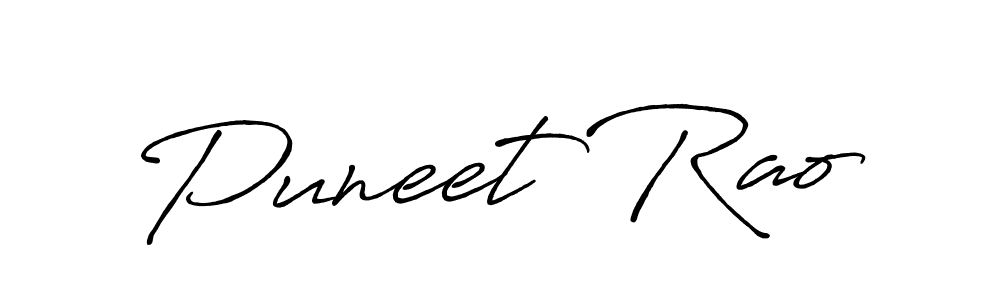 Make a beautiful signature design for name Puneet Rao. With this signature (Antro_Vectra_Bolder) style, you can create a handwritten signature for free. Puneet Rao signature style 7 images and pictures png