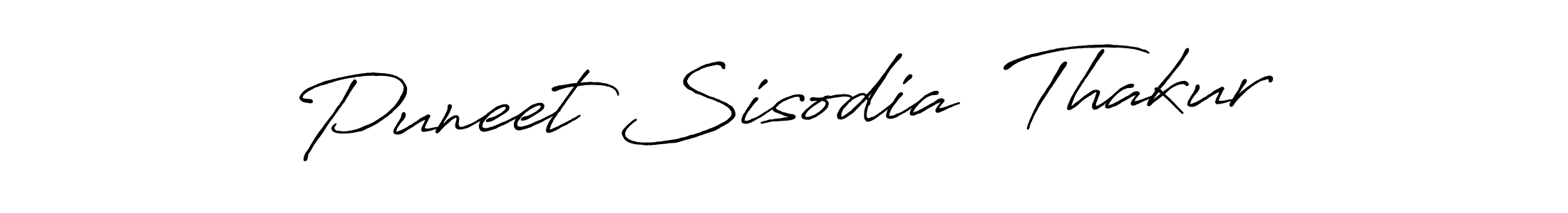 Antro_Vectra_Bolder is a professional signature style that is perfect for those who want to add a touch of class to their signature. It is also a great choice for those who want to make their signature more unique. Get Puneet Sisodia  Thakur name to fancy signature for free. Puneet Sisodia  Thakur signature style 7 images and pictures png