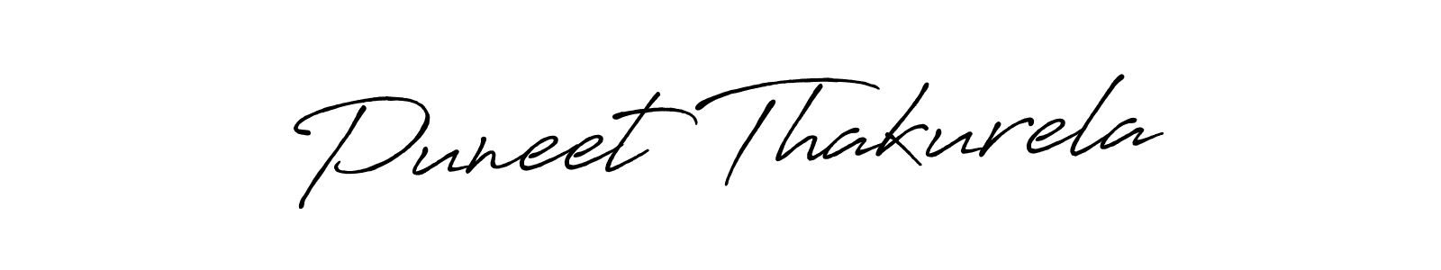 Create a beautiful signature design for name Puneet Thakurela. With this signature (Antro_Vectra_Bolder) fonts, you can make a handwritten signature for free. Puneet Thakurela signature style 7 images and pictures png