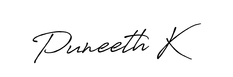 It looks lik you need a new signature style for name Puneeth K. Design unique handwritten (Antro_Vectra_Bolder) signature with our free signature maker in just a few clicks. Puneeth K signature style 7 images and pictures png