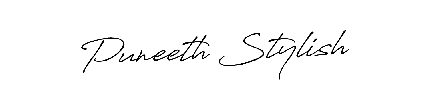 How to make Puneeth Stylish signature? Antro_Vectra_Bolder is a professional autograph style. Create handwritten signature for Puneeth Stylish name. Puneeth Stylish signature style 7 images and pictures png