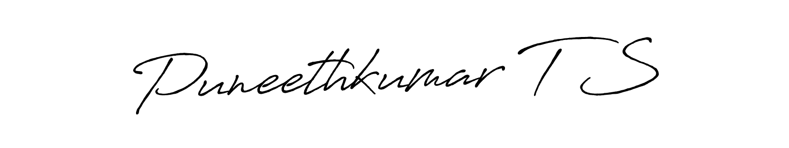 Design your own signature with our free online signature maker. With this signature software, you can create a handwritten (Antro_Vectra_Bolder) signature for name Puneethkumar T S. Puneethkumar T S signature style 7 images and pictures png
