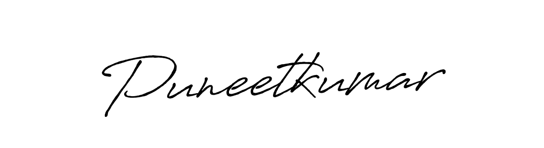 Make a beautiful signature design for name Puneetkumar. With this signature (Antro_Vectra_Bolder) style, you can create a handwritten signature for free. Puneetkumar signature style 7 images and pictures png