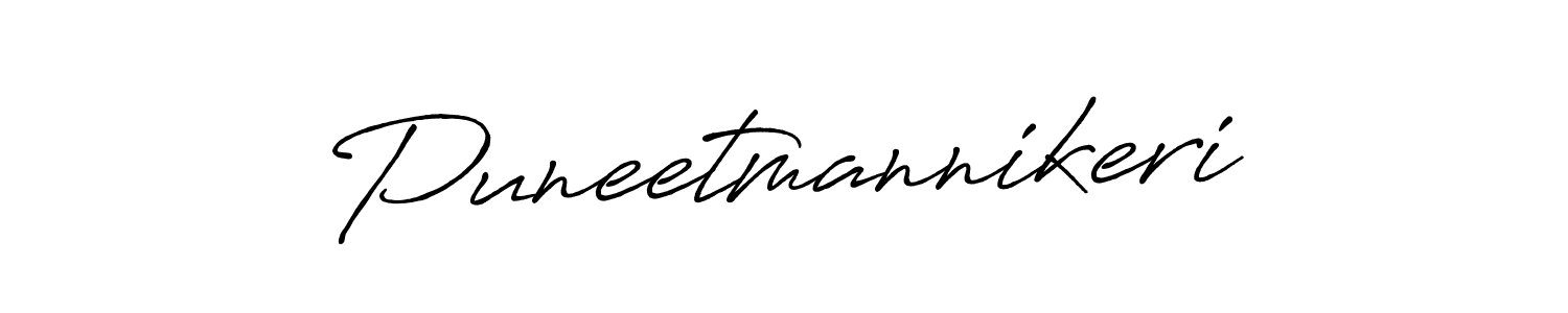 Design your own signature with our free online signature maker. With this signature software, you can create a handwritten (Antro_Vectra_Bolder) signature for name Puneetmannikeri. Puneetmannikeri signature style 7 images and pictures png
