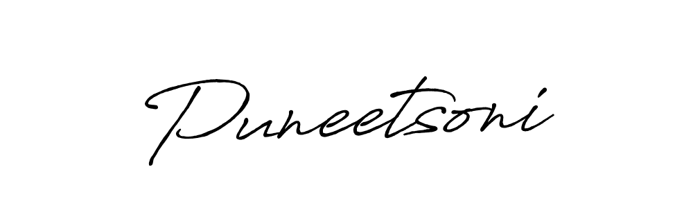 Puneetsoni stylish signature style. Best Handwritten Sign (Antro_Vectra_Bolder) for my name. Handwritten Signature Collection Ideas for my name Puneetsoni. Puneetsoni signature style 7 images and pictures png