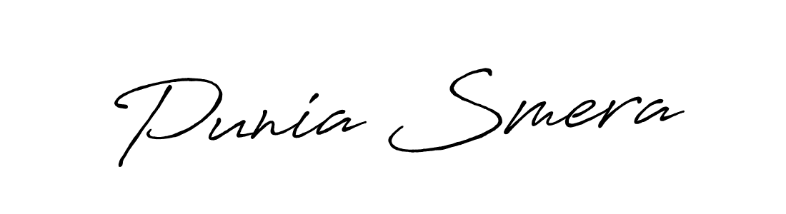 Similarly Antro_Vectra_Bolder is the best handwritten signature design. Signature creator online .You can use it as an online autograph creator for name Punia Smera. Punia Smera signature style 7 images and pictures png