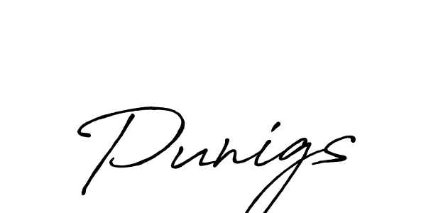 Create a beautiful signature design for name Punigs. With this signature (Antro_Vectra_Bolder) fonts, you can make a handwritten signature for free. Punigs signature style 7 images and pictures png