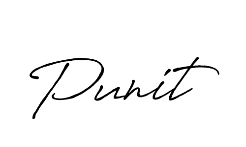 Create a beautiful signature design for name Punit. With this signature (Antro_Vectra_Bolder) fonts, you can make a handwritten signature for free. Punit signature style 7 images and pictures png