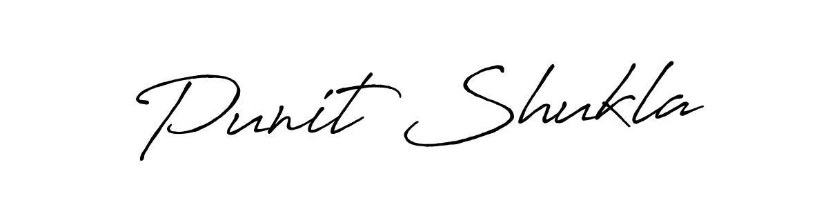 Make a beautiful signature design for name Punit Shukla. With this signature (Antro_Vectra_Bolder) style, you can create a handwritten signature for free. Punit Shukla signature style 7 images and pictures png