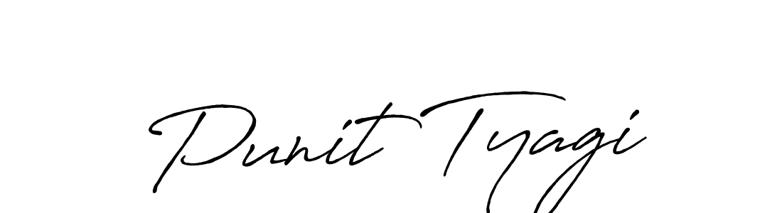 Make a beautiful signature design for name Punit Tyagi. With this signature (Antro_Vectra_Bolder) style, you can create a handwritten signature for free. Punit Tyagi signature style 7 images and pictures png
