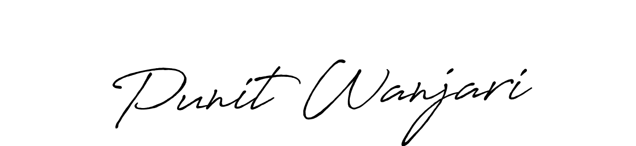 It looks lik you need a new signature style for name Punit Wanjari. Design unique handwritten (Antro_Vectra_Bolder) signature with our free signature maker in just a few clicks. Punit Wanjari signature style 7 images and pictures png