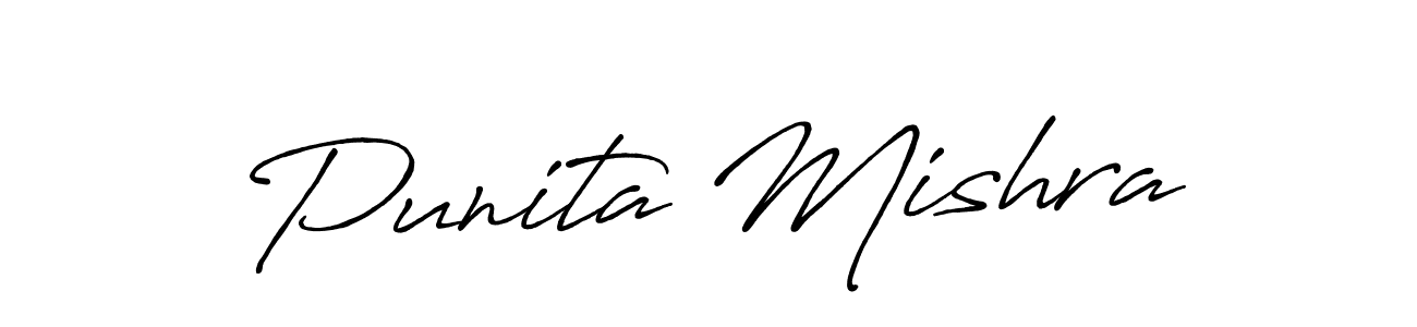 Design your own signature with our free online signature maker. With this signature software, you can create a handwritten (Antro_Vectra_Bolder) signature for name Punita Mishra. Punita Mishra signature style 7 images and pictures png