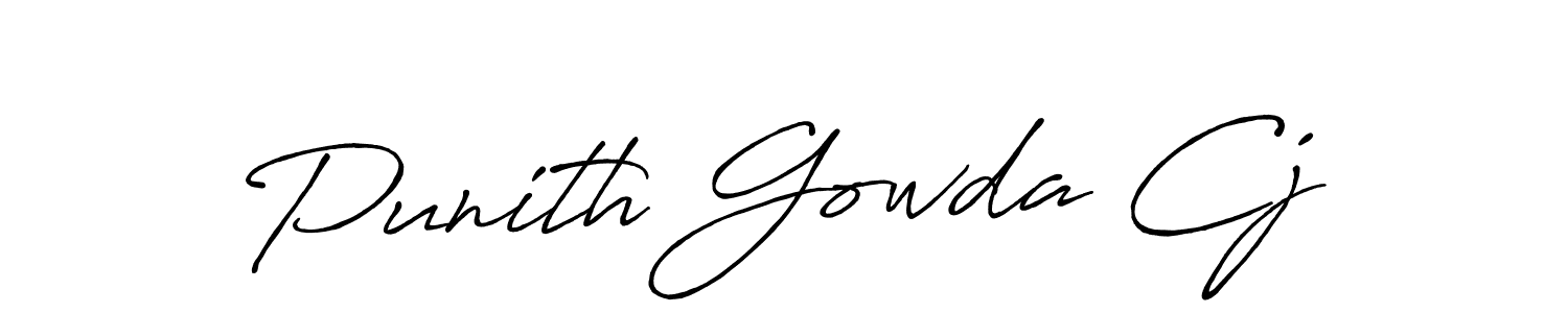 Also You can easily find your signature by using the search form. We will create Punith Gowda Cj name handwritten signature images for you free of cost using Antro_Vectra_Bolder sign style. Punith Gowda Cj signature style 7 images and pictures png