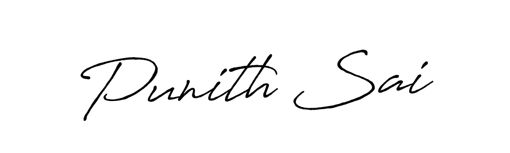 Make a beautiful signature design for name Punith Sai. With this signature (Antro_Vectra_Bolder) style, you can create a handwritten signature for free. Punith Sai signature style 7 images and pictures png