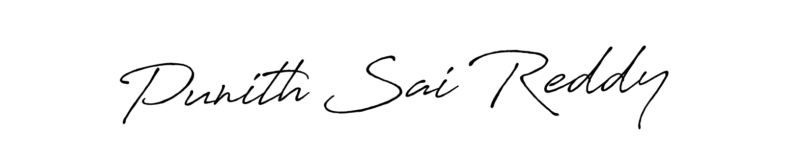 The best way (Antro_Vectra_Bolder) to make a short signature is to pick only two or three words in your name. The name Punith Sai Reddy include a total of six letters. For converting this name. Punith Sai Reddy signature style 7 images and pictures png