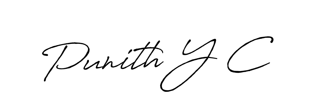 Also You can easily find your signature by using the search form. We will create Punith Y C name handwritten signature images for you free of cost using Antro_Vectra_Bolder sign style. Punith Y C signature style 7 images and pictures png