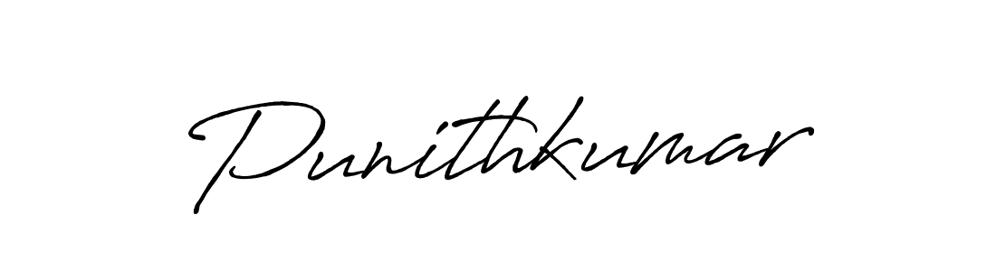 Design your own signature with our free online signature maker. With this signature software, you can create a handwritten (Antro_Vectra_Bolder) signature for name Punithkumar. Punithkumar signature style 7 images and pictures png