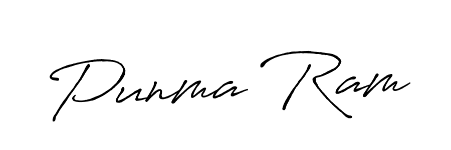 Design your own signature with our free online signature maker. With this signature software, you can create a handwritten (Antro_Vectra_Bolder) signature for name Punma Ram. Punma Ram signature style 7 images and pictures png