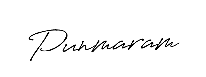 Punmaram stylish signature style. Best Handwritten Sign (Antro_Vectra_Bolder) for my name. Handwritten Signature Collection Ideas for my name Punmaram. Punmaram signature style 7 images and pictures png