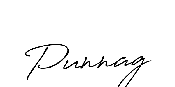 Design your own signature with our free online signature maker. With this signature software, you can create a handwritten (Antro_Vectra_Bolder) signature for name Punnag. Punnag signature style 7 images and pictures png